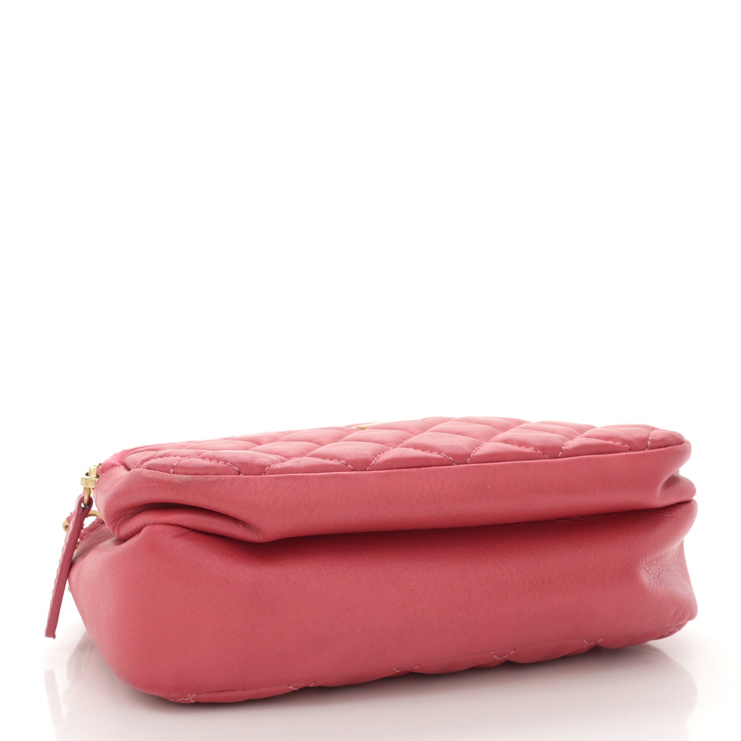 Calfskin Quilted Day Trips Camera Case Pink
