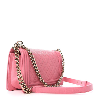 Chanel Caviar Quilted Medium Boy Flap Pink 3 of 10