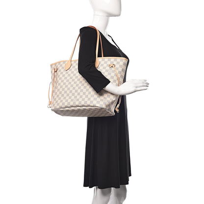 Louis Vuitton Damier Azur Neo Neverfull MM Rose Ballerine 2 of 12