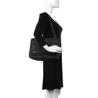 Chanel Grained Calfskin Large Natural Beauty Flap Black 2 of 10