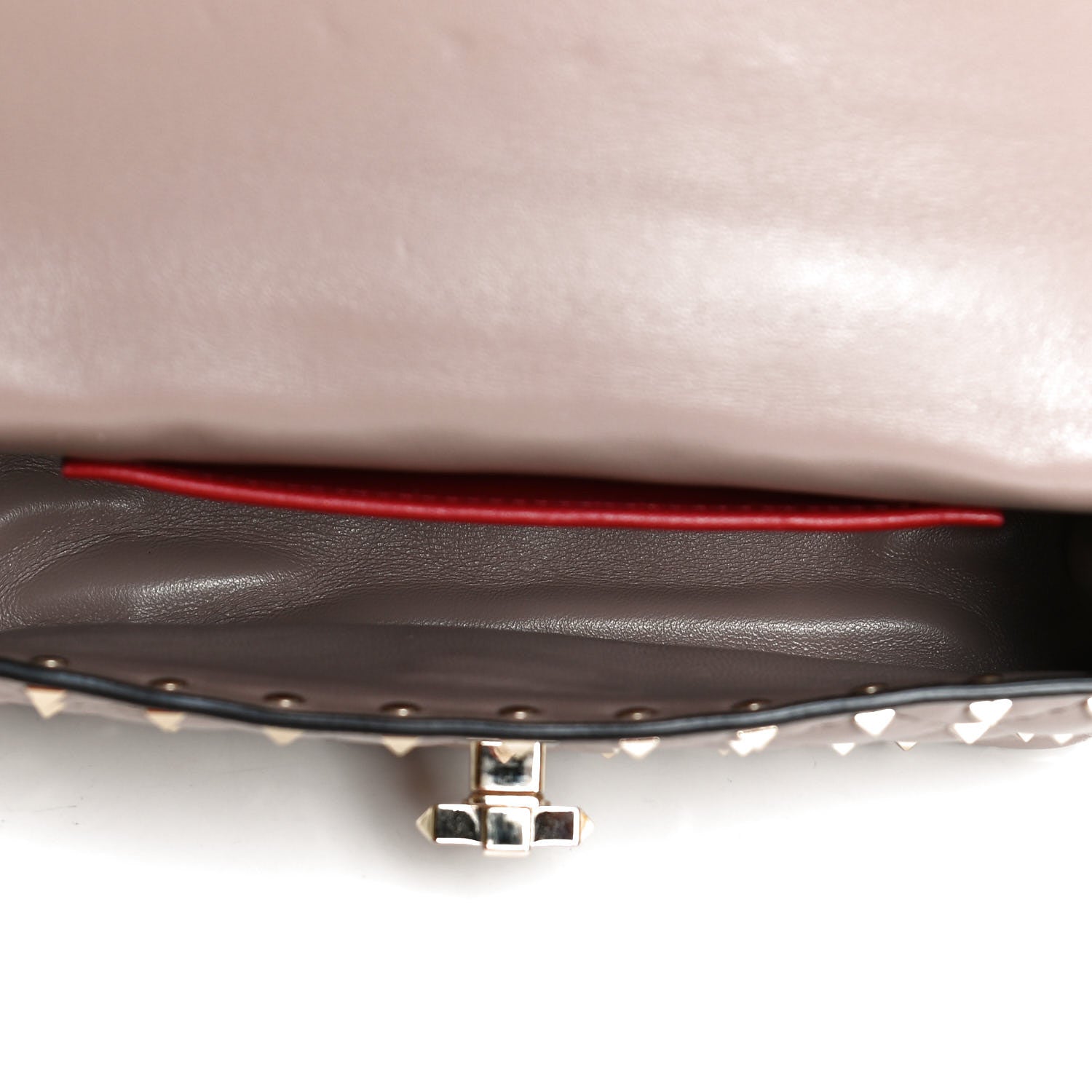 Valentino Garavani Nappa Small Rockstud Spike Shoulder Bag Poudre 5 of 11