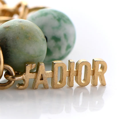 Christian Dior Metal Gray Hawk Jardin Double Bracelet Green Gold 5 of 8