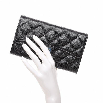 Chanel Caviar Quilted Large Flap Wallet Black 2 of 9