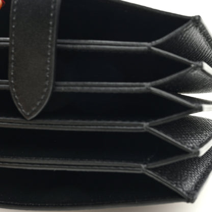 Celine Grained Shiny Calfskin Accordion Card Holder Black 5 of 8