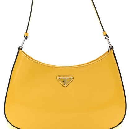 Prada Spazzolato Cleo Shoulder Bag Sole Black 7 of 9