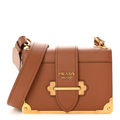 Prada City Calfskin Cahier Bag Cognac 1 of 11