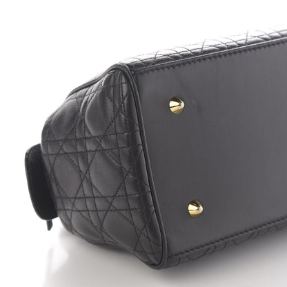 Christian Dior Lambskin Cannage Soft Lady Dior Satchel Black 6 of 12