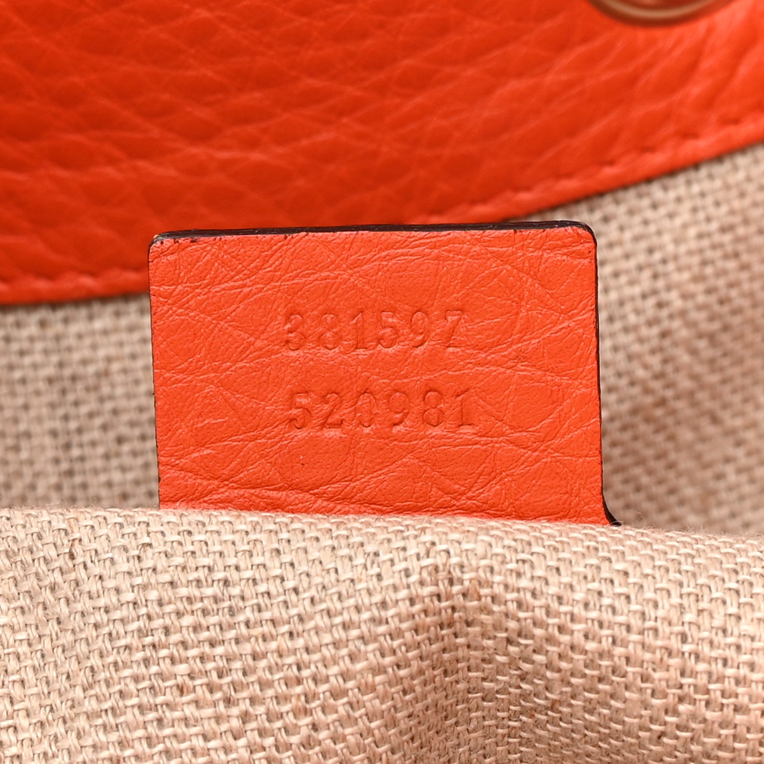 Gucci GG Monogram Calfskin Bucket Bag Orange 7 of 19