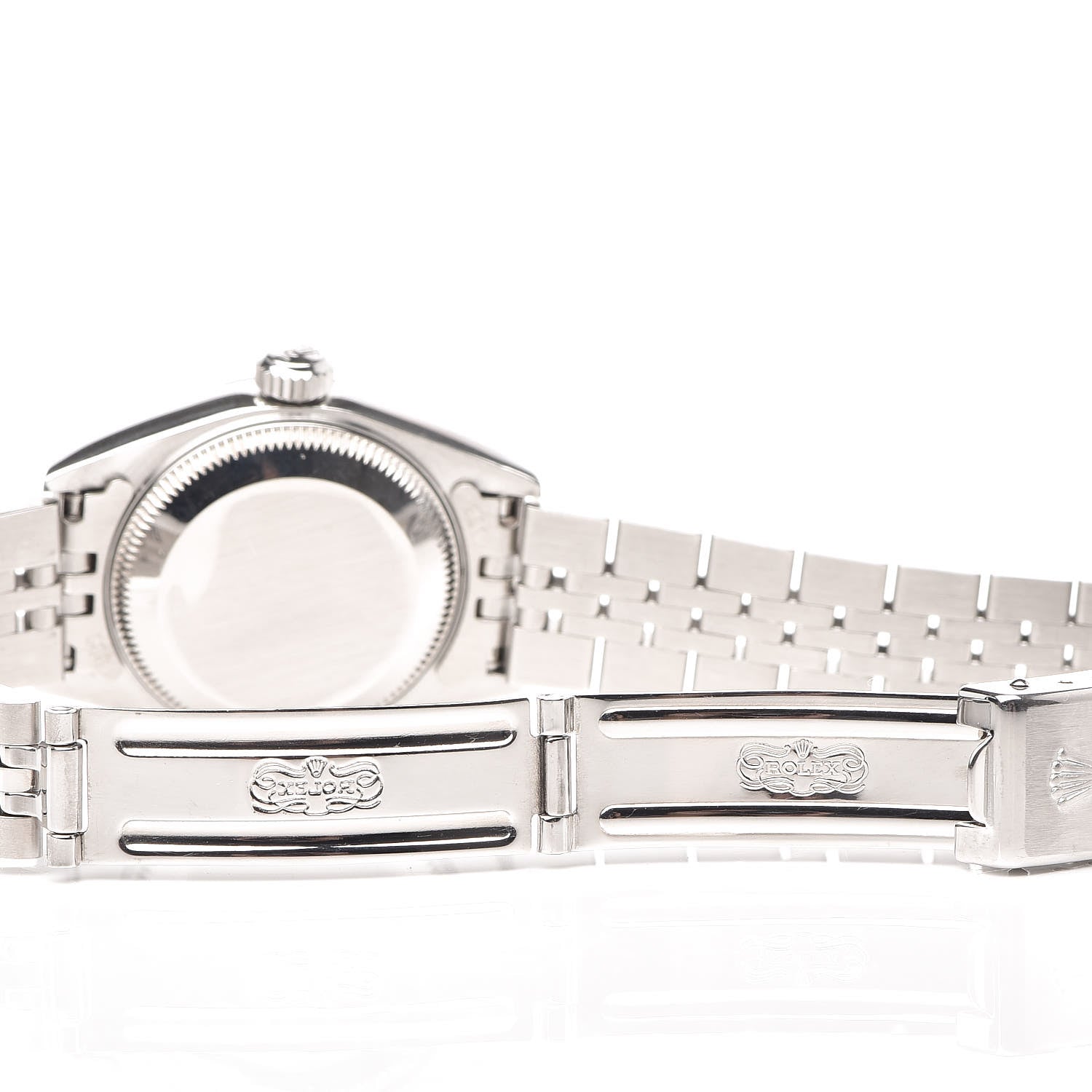 Rolex Stainless Steel 18K White Gold Diamond 26mm Oyster Perpetual Datejust Watch Silver 69174 6 of 7