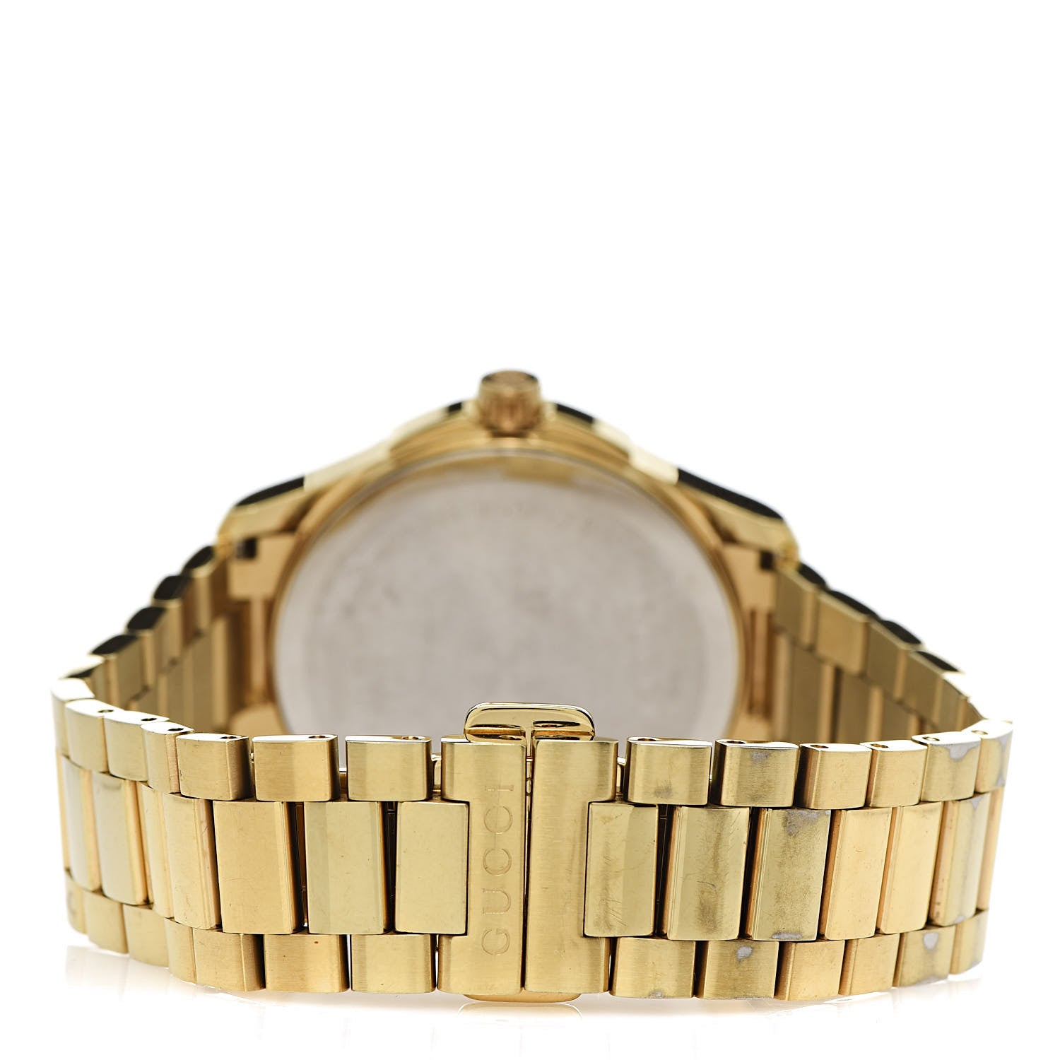 Gucci Stainless Steel 38mm G-Timeless Diamante Quartz Watch Gold 4 of 9