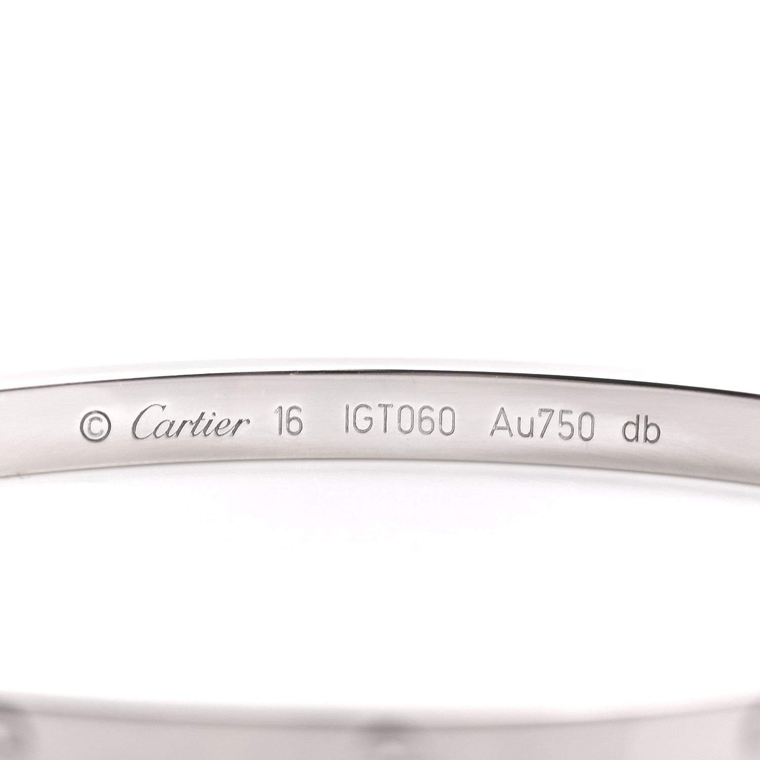 Cartier 18K White Gold Small LOVE Bracelet 16 3 of 4