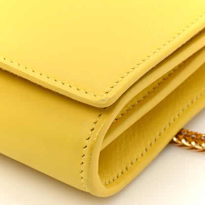 Saint Laurent Calfskin Mini Y Ligne Crossbody Pochette Bag Yellow 19 of 24