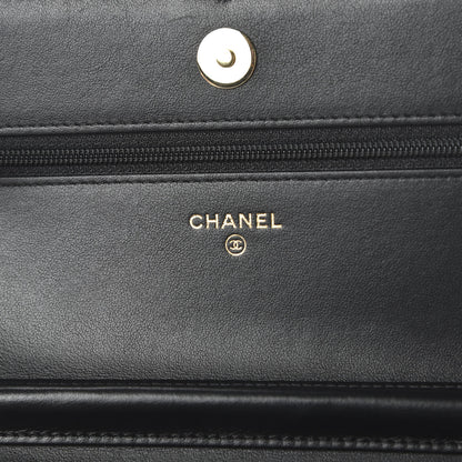 Chanel Caviar Quilted CC Filigree Wallet On Chain WOC Black 8 of 12