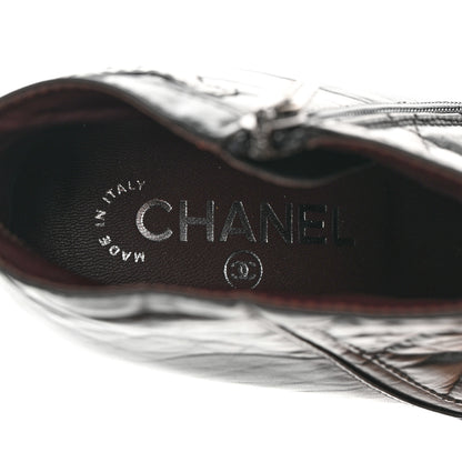 Chanel Calfskin Quilted Reissue Booties 38.5 Black 6 of 9