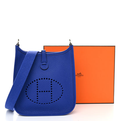 Hermes Taurillon Clemence Evelyne TPM Bleu Electrique 11 of 11