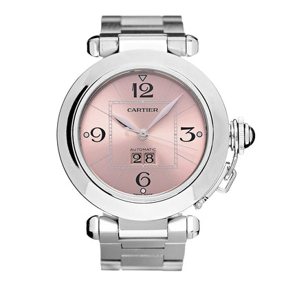 Cartier Stainless Steel 35mm Pasha C Big Date Automatic Watch Pink 1 of 8