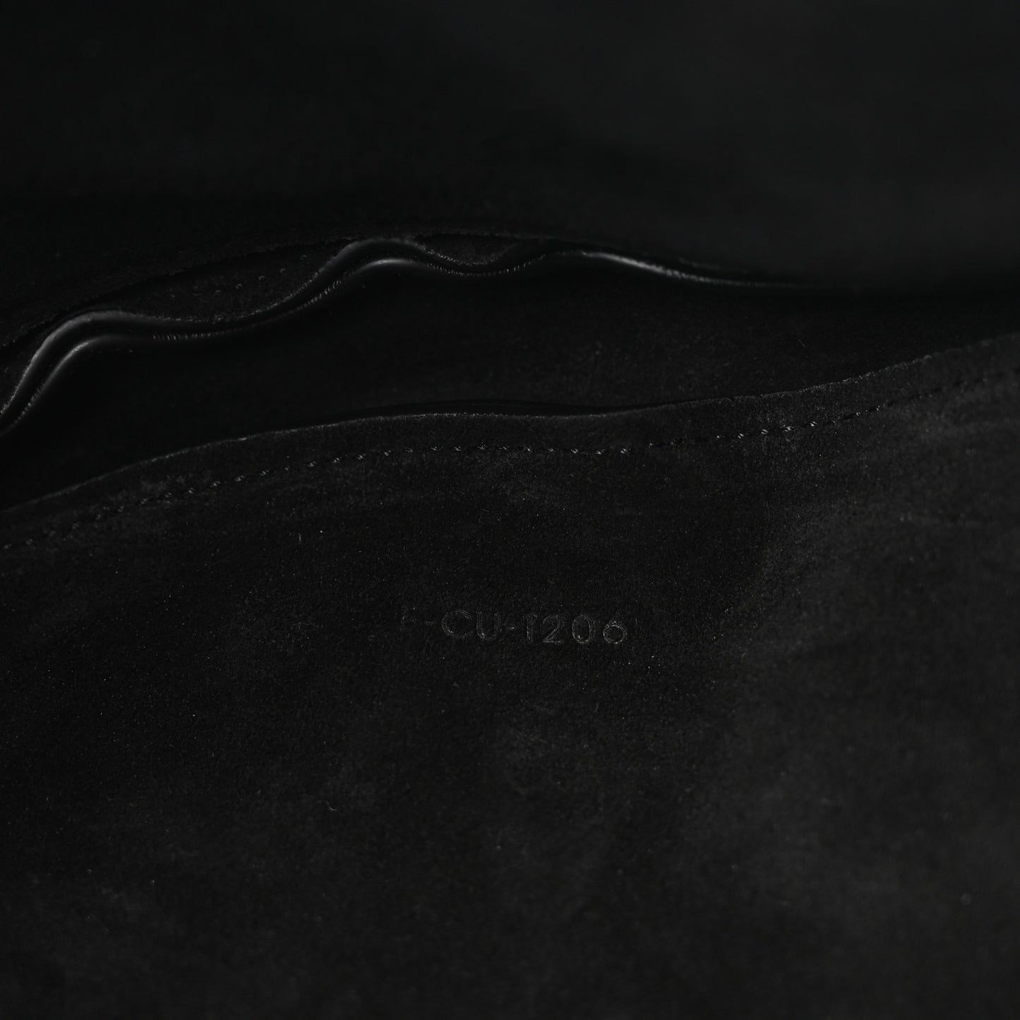 Shiny Lambskin Soft Triomphe Half Moon Bag Black