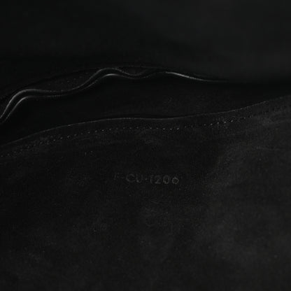 Celine Shiny Lambskin Soft Triomphe Half Moon Bag Black 8 of 11
