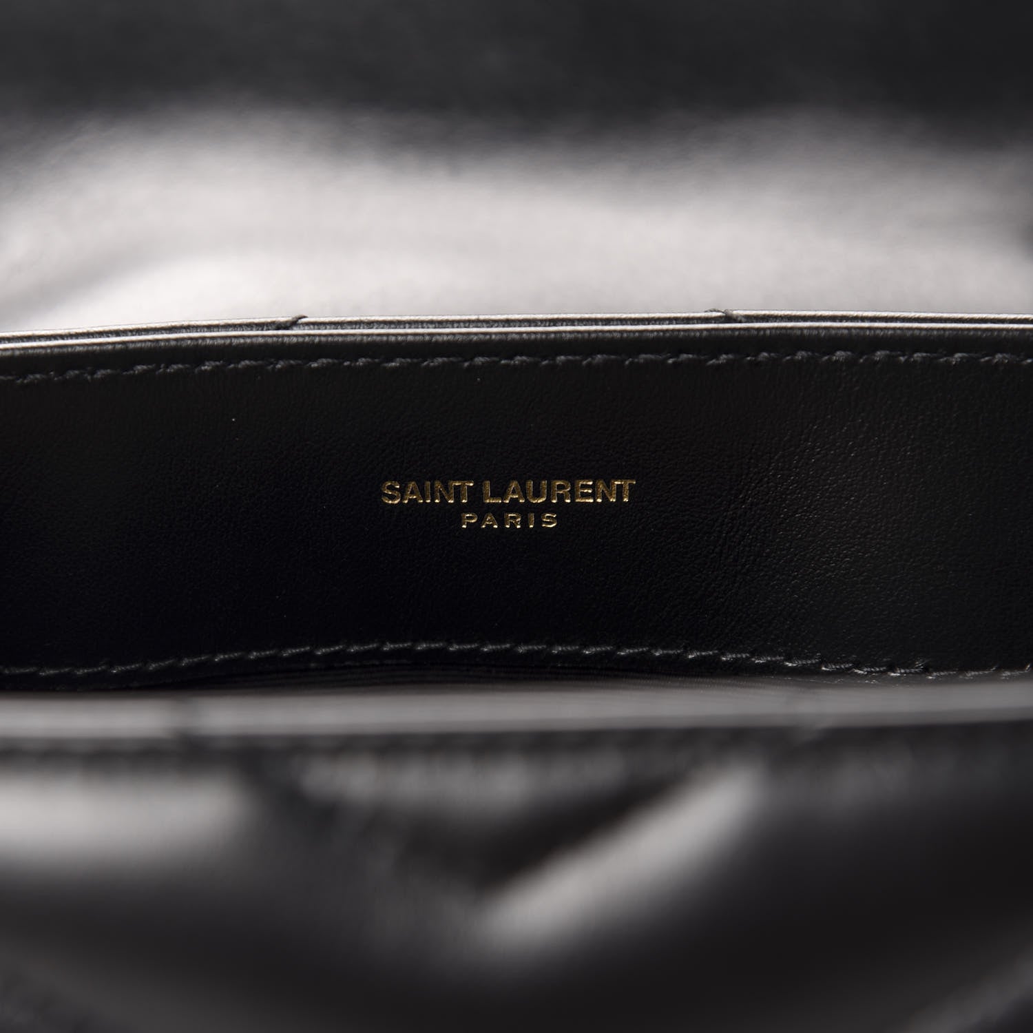 Saint Laurent Calfskin Y Quilted Monogram Small Loulou Chain Satchel Black 9 of 11