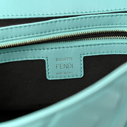 Fendi Nappa FF 1974 Embossed Baguette Tiffany 6 of 11