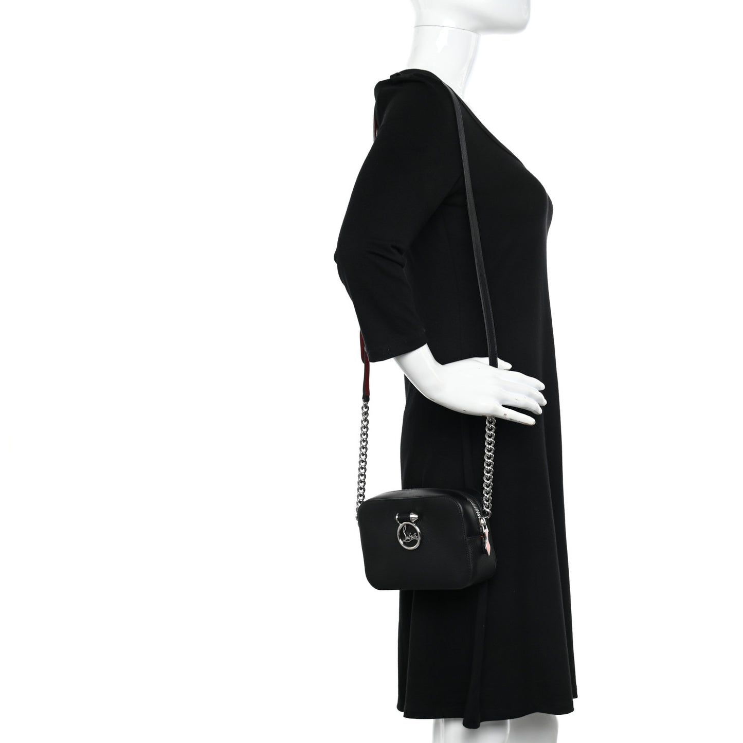 Empire Calfskin Mini Rubylou Crossbody Black Red