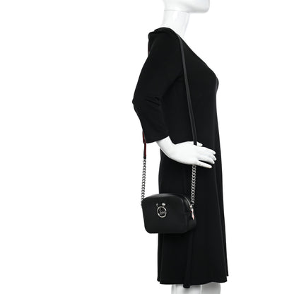 Christian Louboutin Empire Calfskin Mini Rubylou Crossbody Black Red 2 of 10