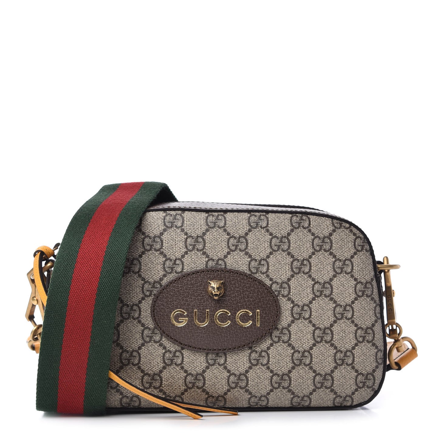 GG Supreme Monogram Web Neo Vintage Shoulder Bag Beige New Acero Crop