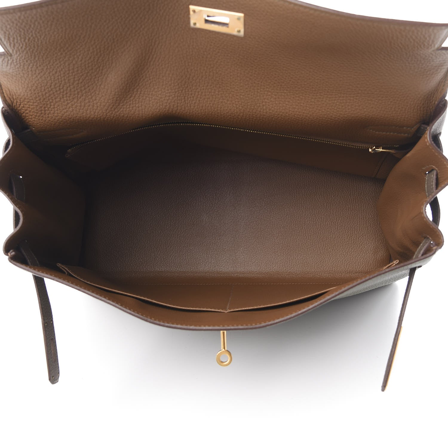 Hermes Togo Horseshoe Kelly Retourne 35 Vert Olive Eucalyptus Origan 5 of 11