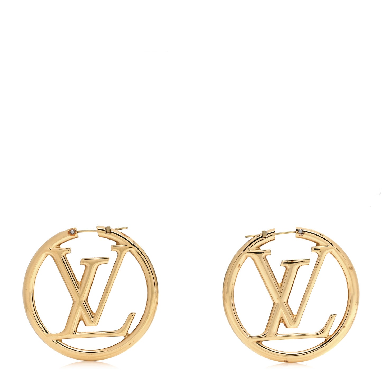 Metal Louise Hoop Earrings Gold