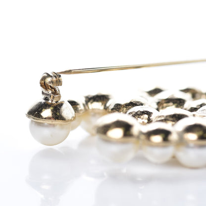 Chanel Pearl CC Brooch Pin Gold 4 of 9