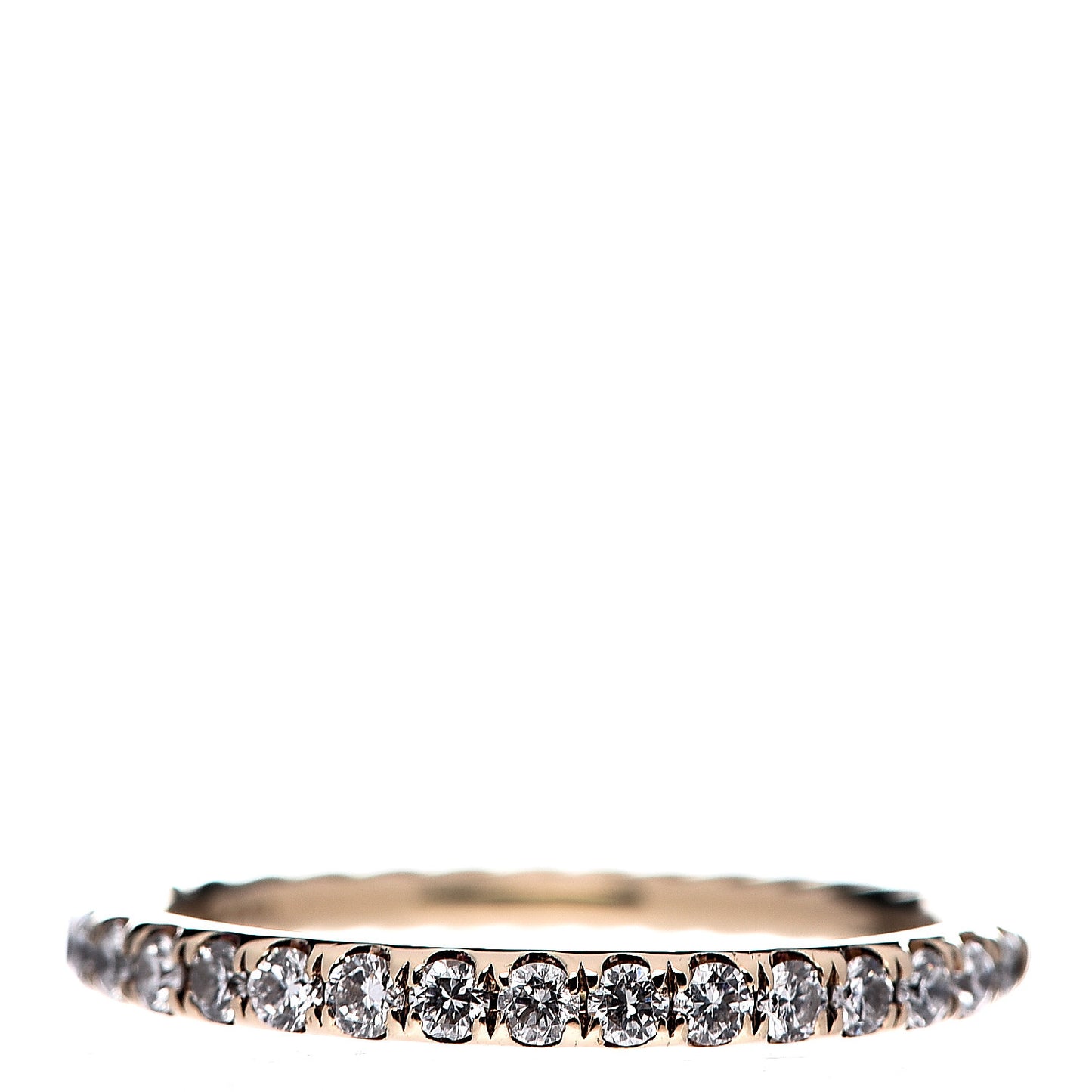 18K Yellow Gold Diamond 2mm Cable Collectibles Band Ring 54 7