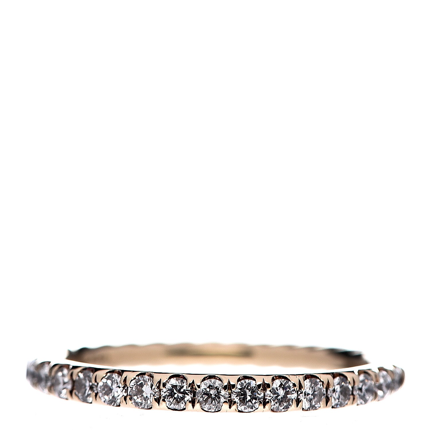 David Yurman 18K Yellow Gold Diamond 2mm Cable Collectibles Band Ring 54 7 1 of 5
