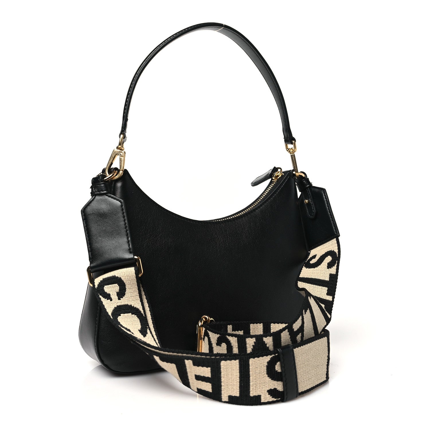 Stella McCartney Eco Alter Nappa Perforated Logo Small Shoulder Bag Black 3 of 10