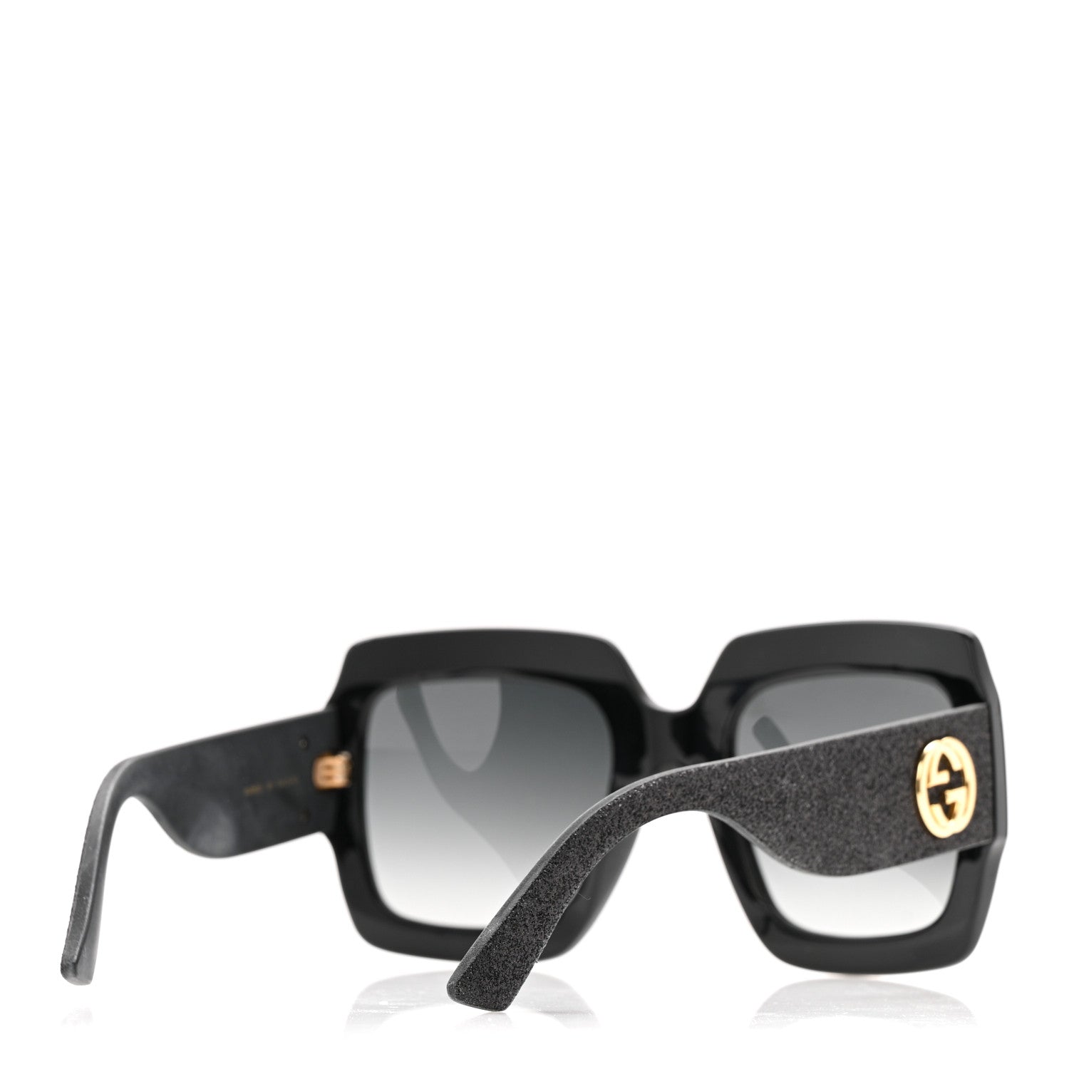 Gucci Square Frame GG0102S Sunglasses Glitter Black 4 of 8