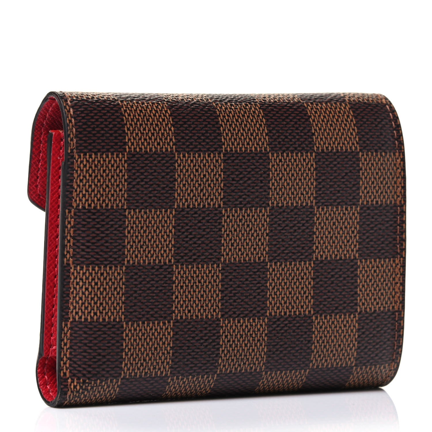 Louis Vuitton Damier Ebene Victorine Wallet Red 2 of 4