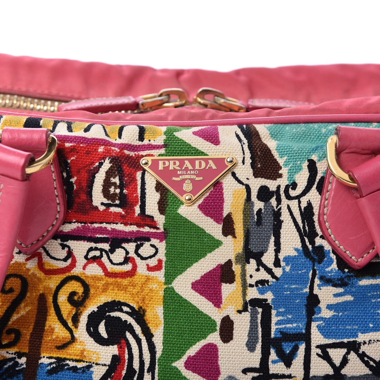 Prada Canapa Semitracolla St Venez Tote Giada Peonia 10 of 13