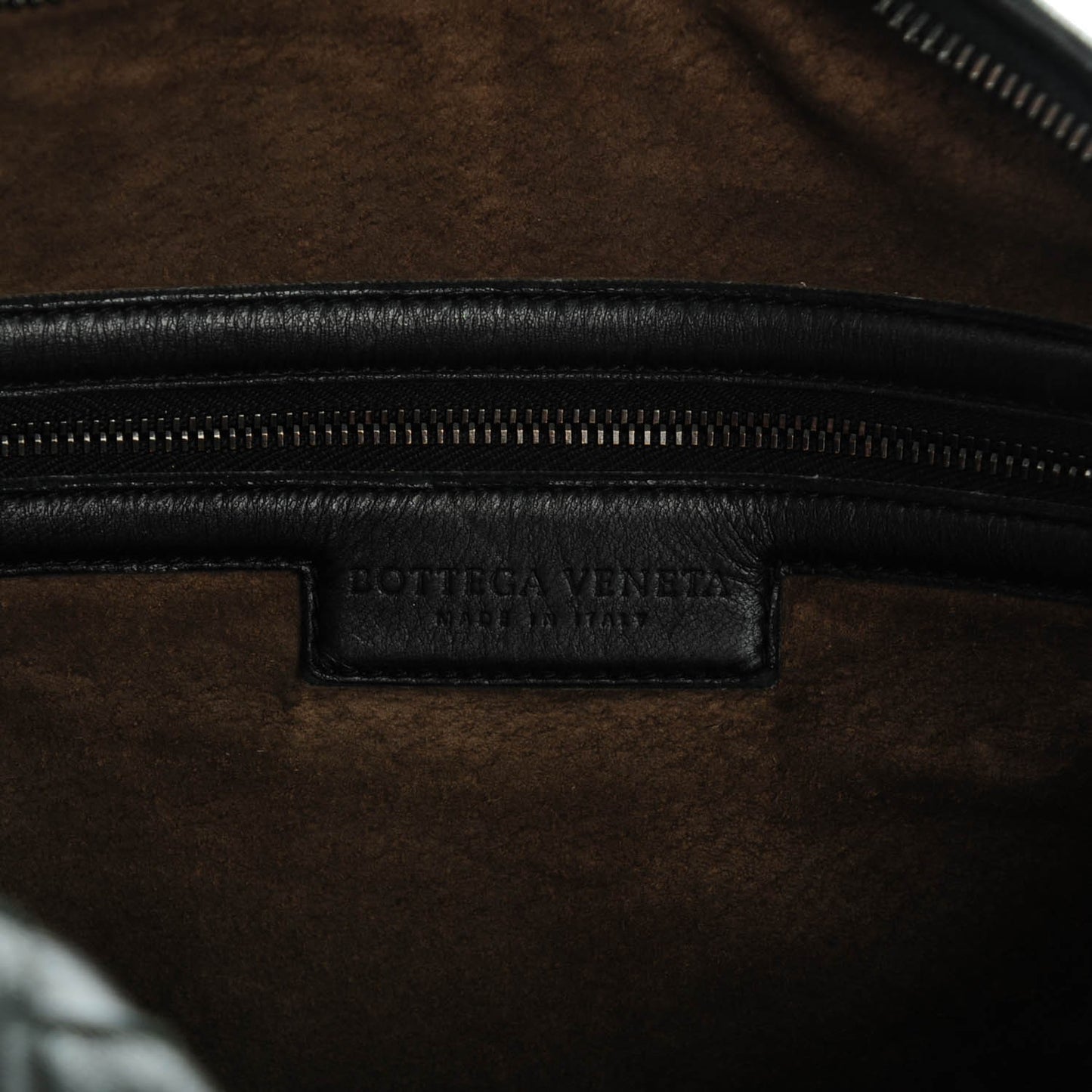 Nappa Intrecciato Veneta Large Fringed Hobo Nero Black