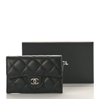 Chanel Caviar Quilted Flap Card Holder Wallet Black 9 of 9