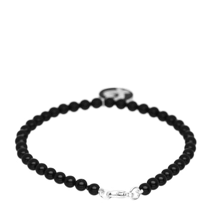 Tiffany Sterling Silver Black Onyx 4mm Bead Paloma Picasso Loving Heart Bracelet 3 of 4