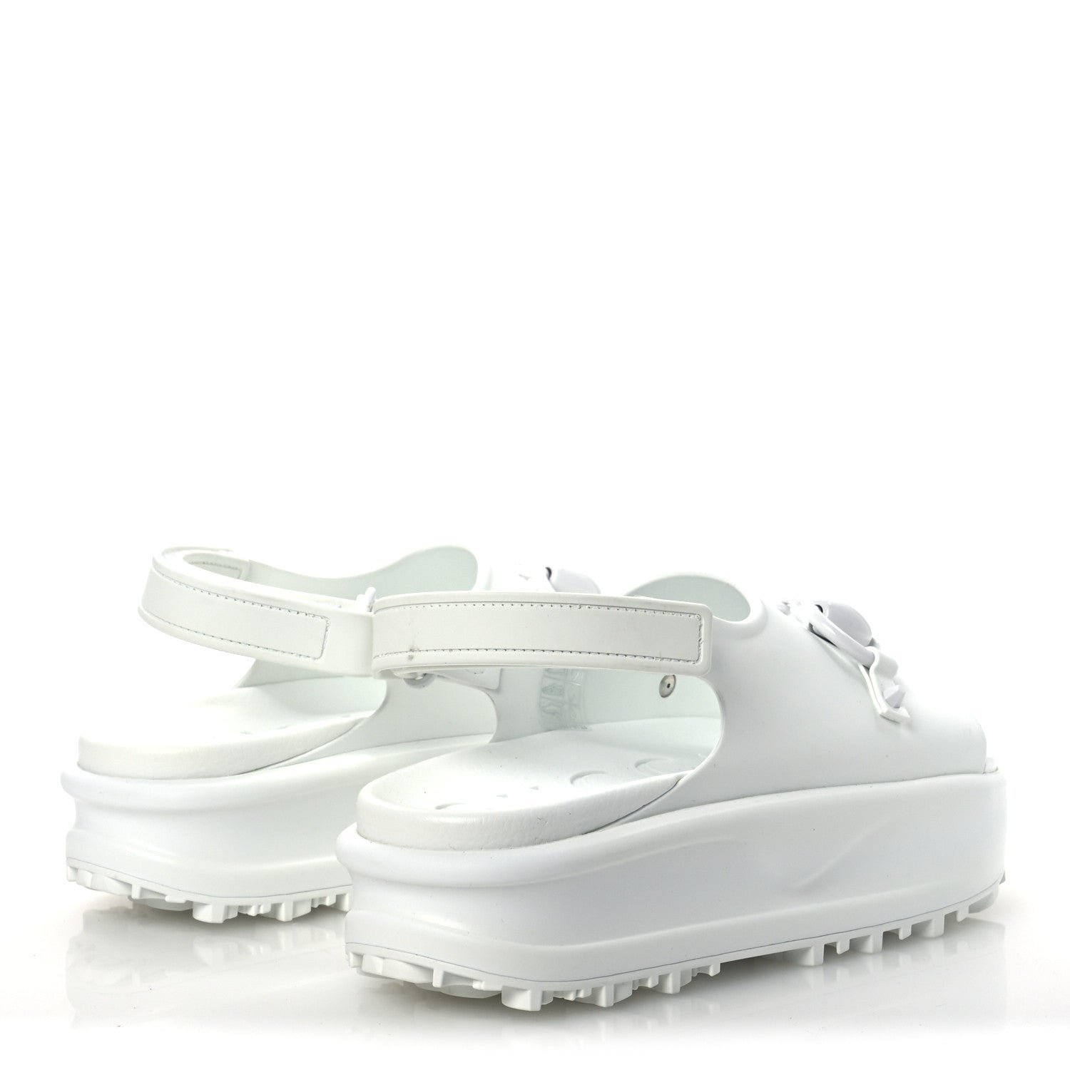 Gucci Soft Rubber Horsebit Touch Womens Strapped Sandals 38 Great White 5 of 11