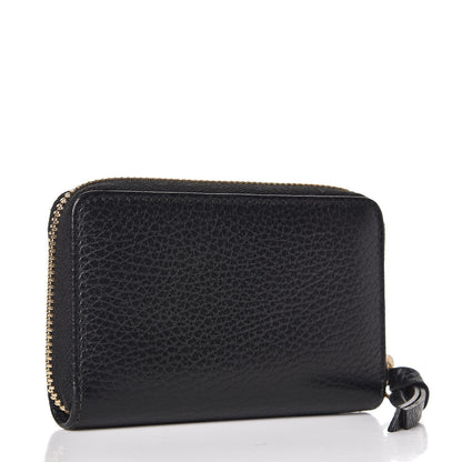 Gucci Dollar Calfskin Swing Zip Around Card Case Black 3 of 7