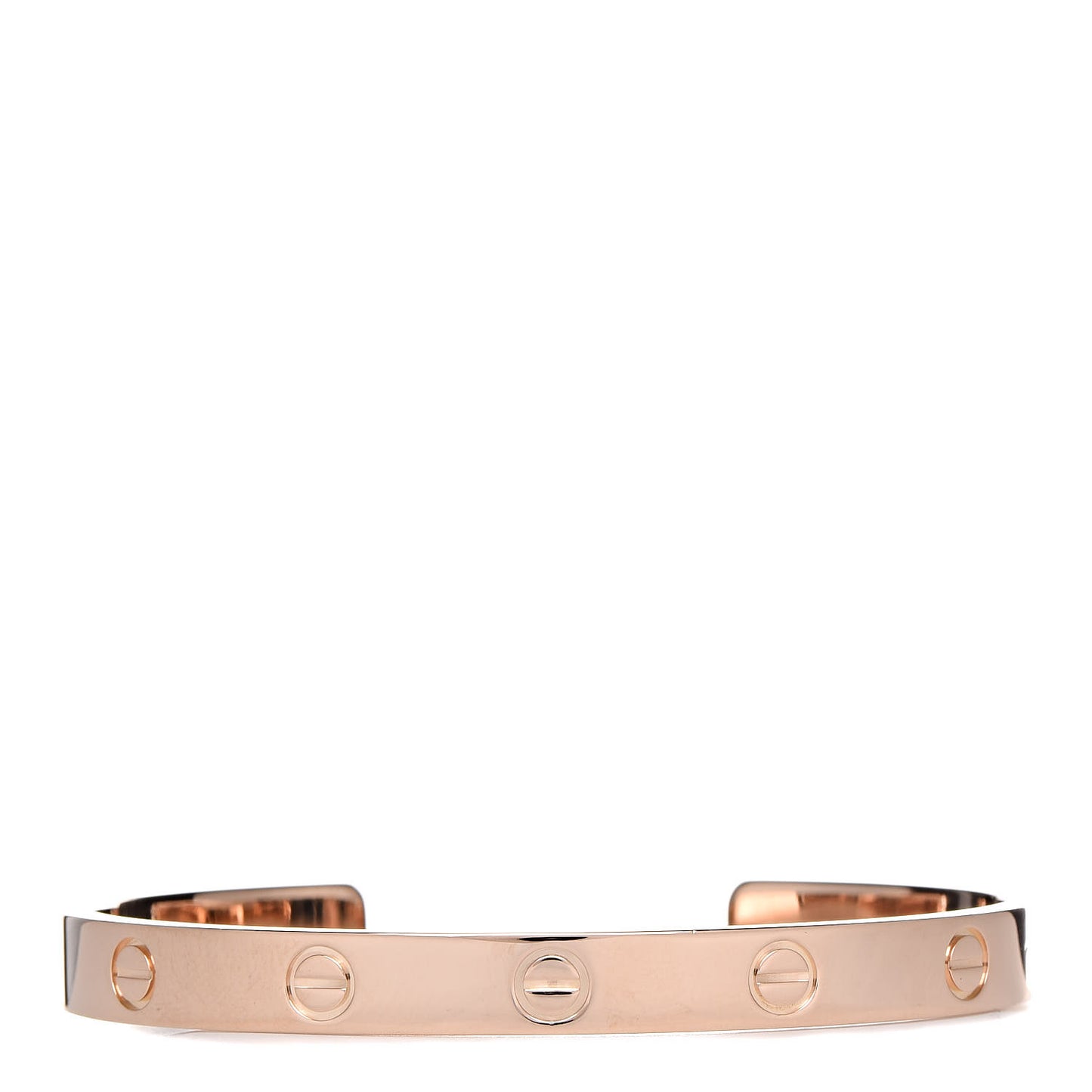 18K Pink Gold LOVE Cuff Bracelet 17