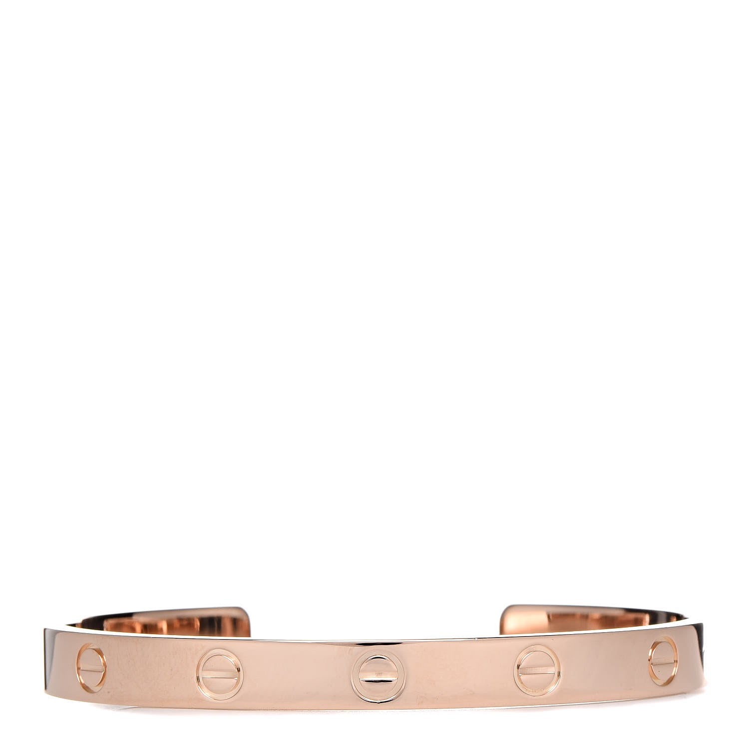 Cartier 18K Pink Gold LOVE Cuff Bracelet 17 1 of 5