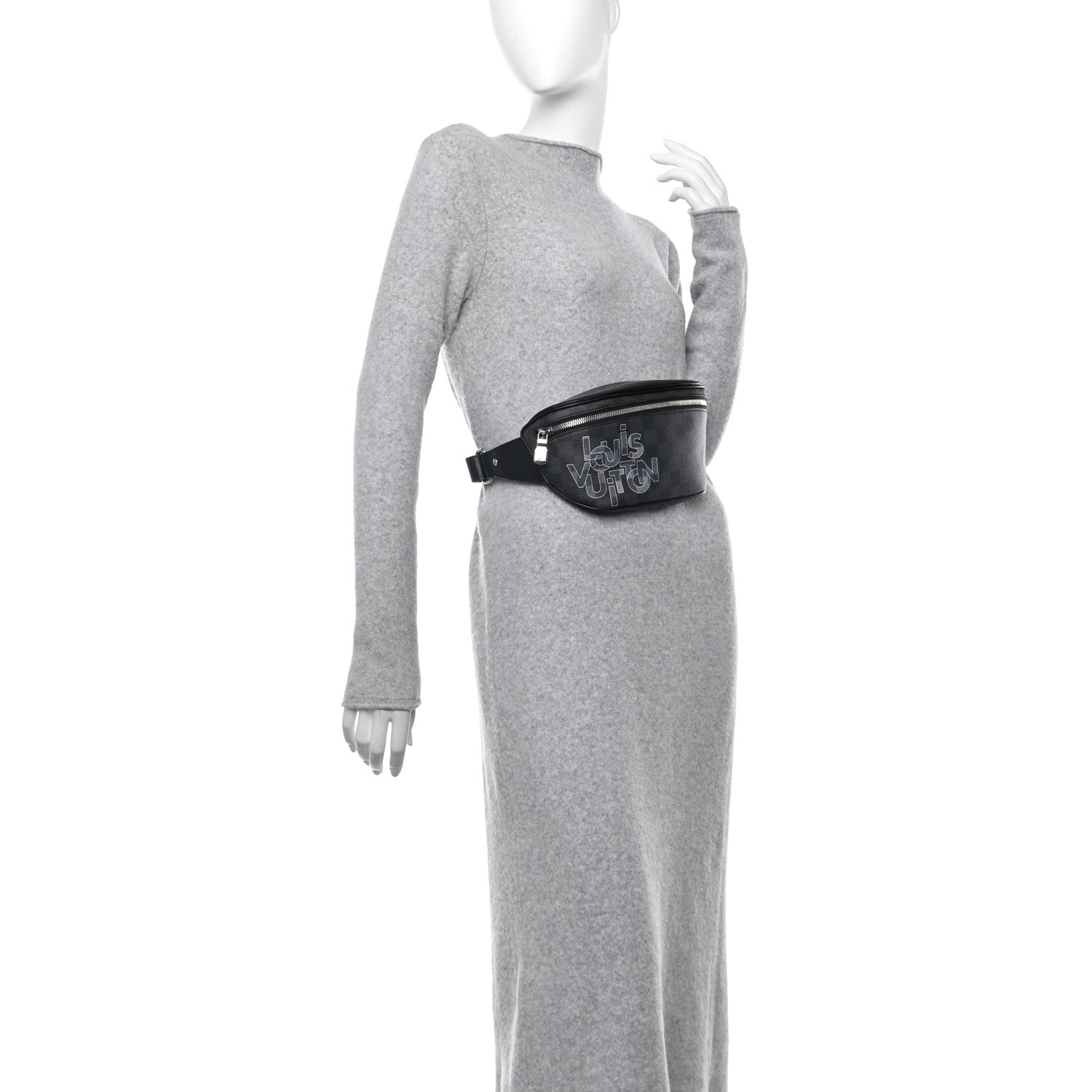 Louis Vuitton Damier Graphite Logo Campus BumBag Grey 2 of 11