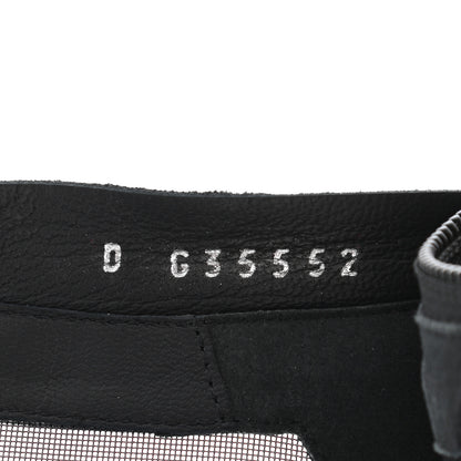 Chanel Mesh Suede Cap Toe Embellished Short Boots 40 Black 8 of 9