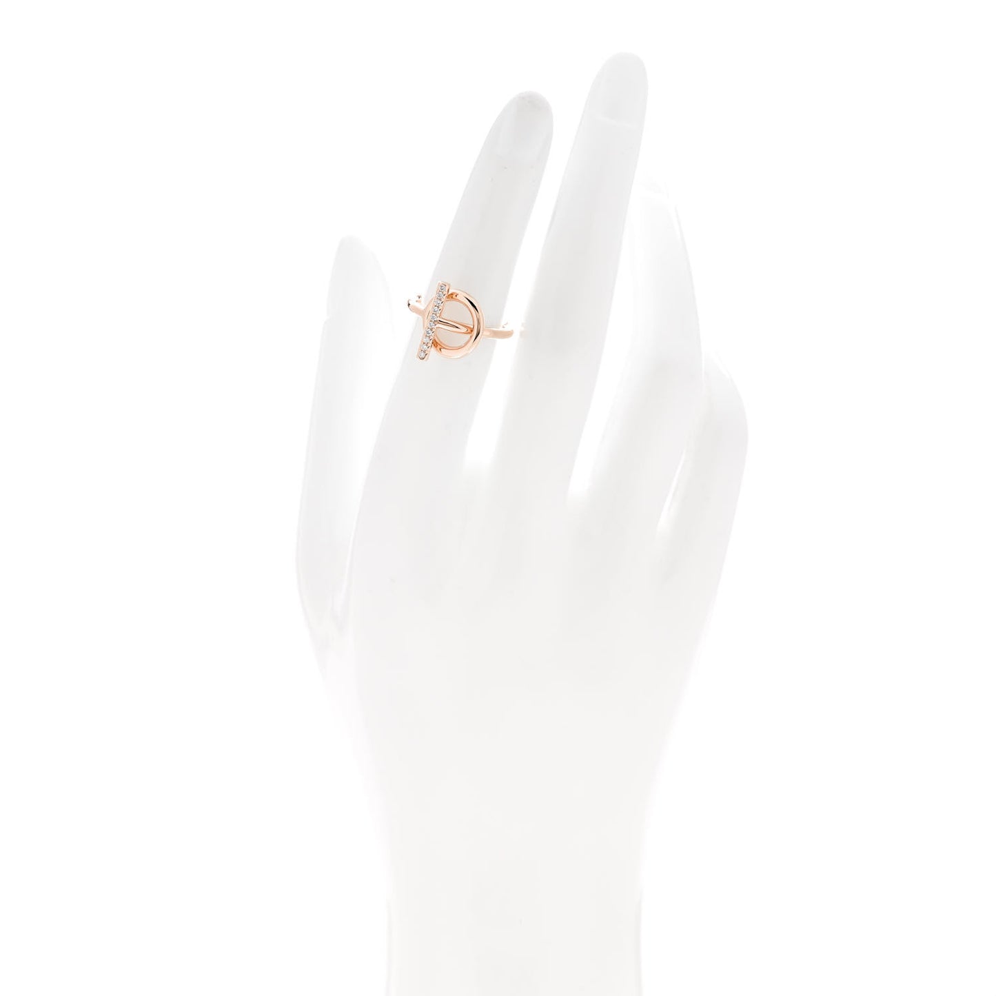 18K Rose Gold Diamond PM Echappee Ring 50 5.25