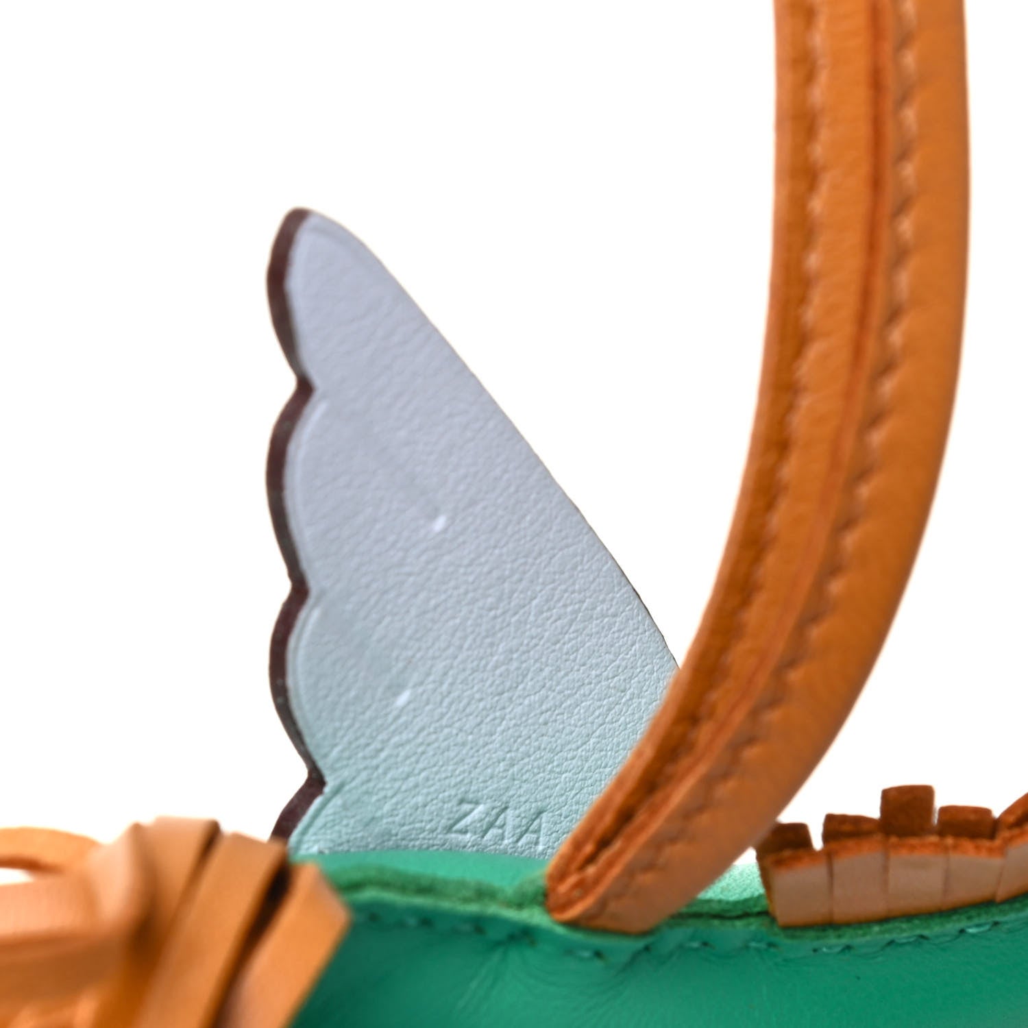 Hermes Milo Lambskin Grigri Rodeo Pegase Horse Bag Charm PM Menthe Sesame Bleu Brume 4 of 4