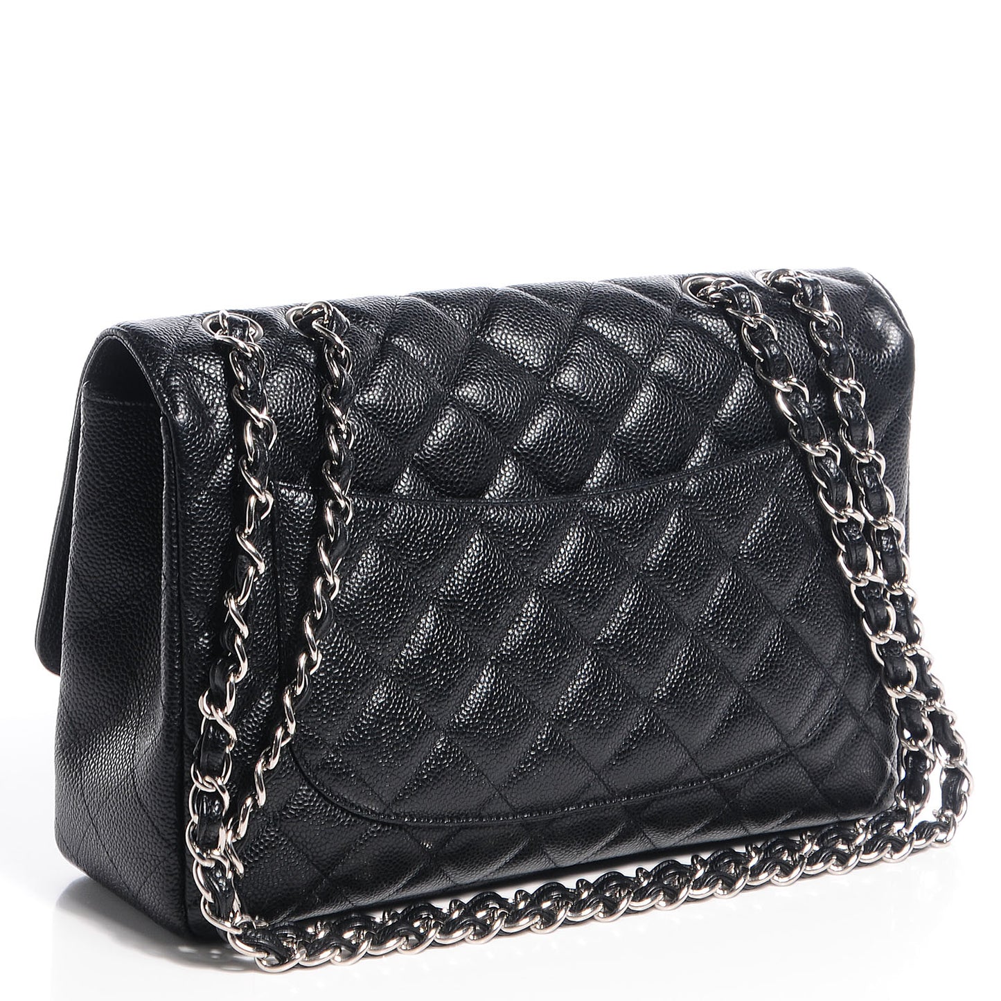 Caviar Jumbo Single Flap Black