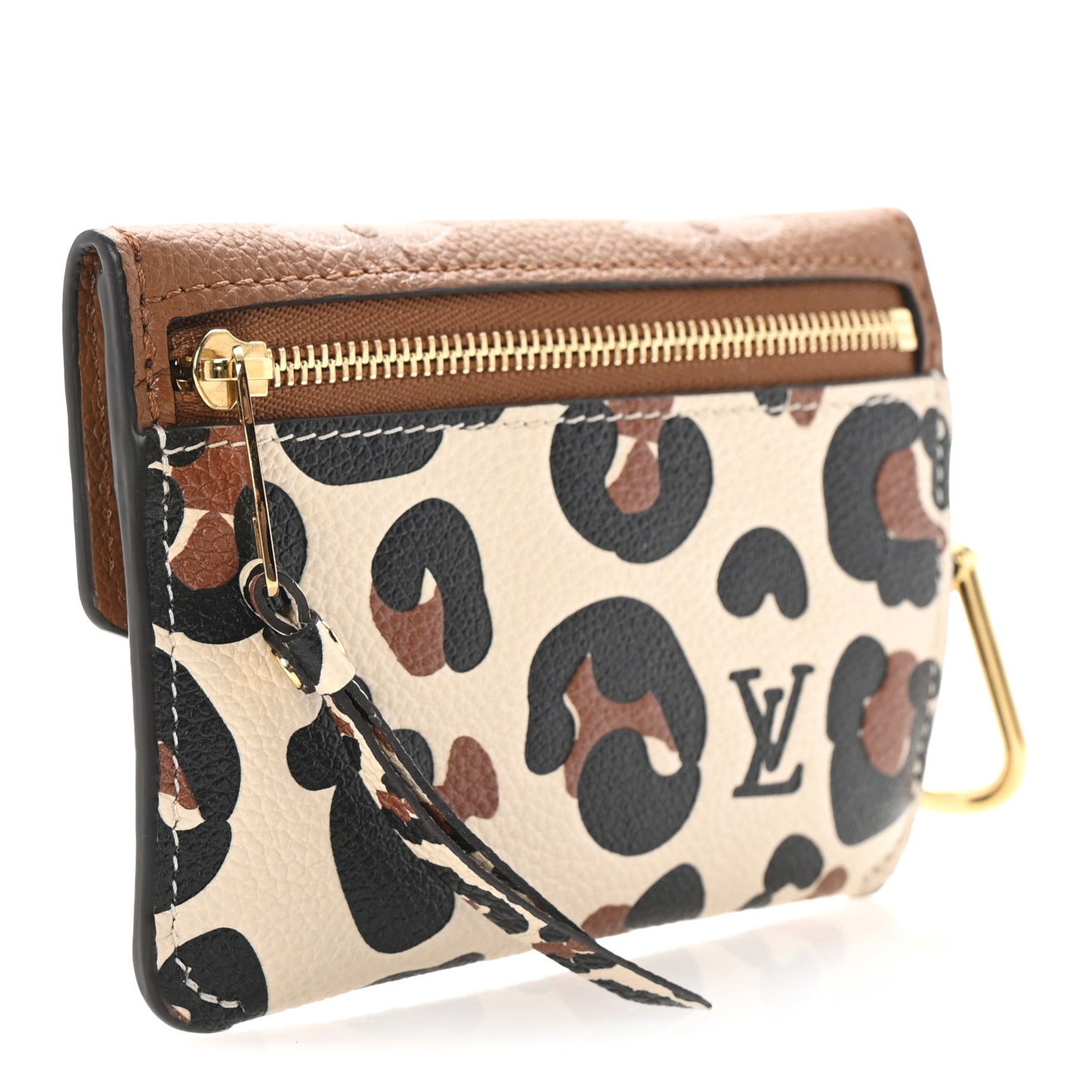 Empreinte Monogram Giant Wild At Heart Key Pouch Caramel