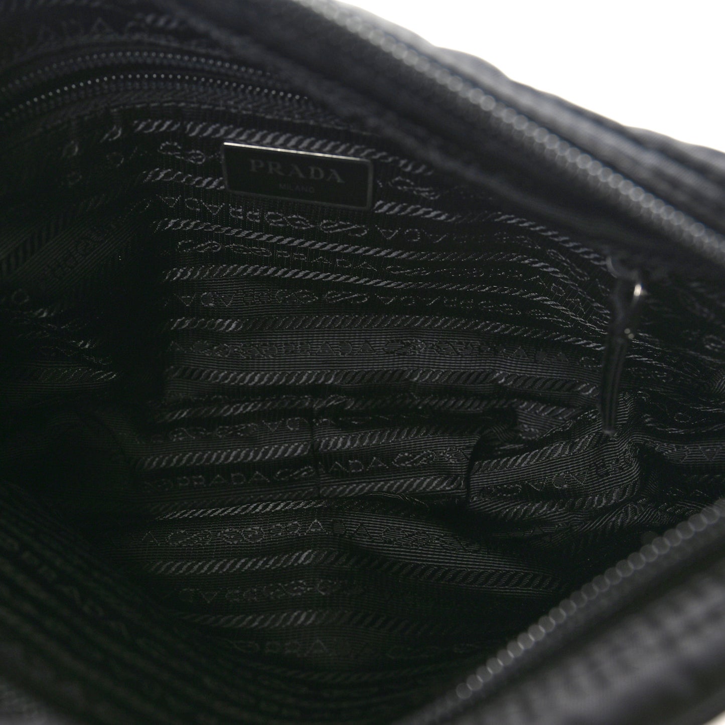 Tessuto Nylon Triangle Shoulder Bag Black